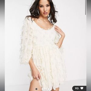 Sister Jane white scoop neck sparkly dress